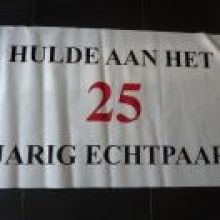 Hulde aan het bruidspaar 25 jaar