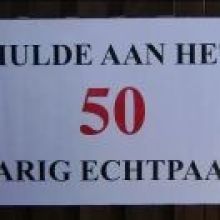 Hulde aan het bruidspaar 50 jaar