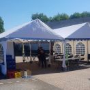 Partytent 6x6 met tochtflappen 