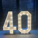Cijfers 40 100 cm hoog met verlichting 
