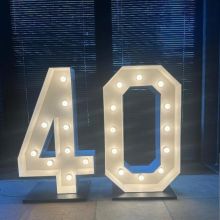 Cijfers 40 100 cm hoog met verlichting 